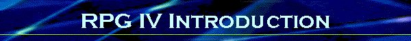 RPG IV Introduction