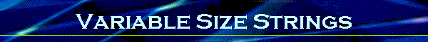 Variable Size Strings
